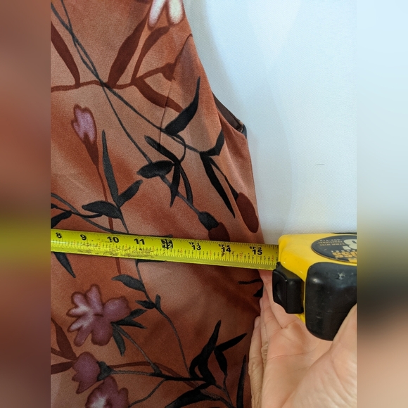 Pre-owned Jonathan Martin sleeveless long dress, floral design, size 9, TD - Picture 5 of 7